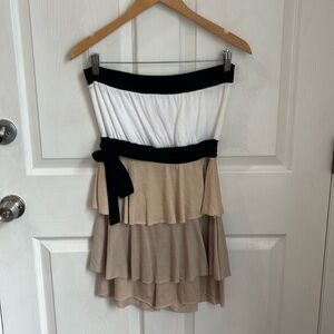 NEW CHARLOTTE SOLNICKI Sleeveless tiered mini dress Y2K inspired babydoll sz M